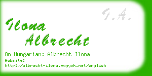 ilona albrecht business card